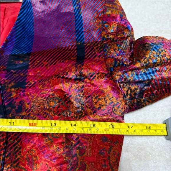 Vintage Gianfranco Ferre Blazer Abstract Red Coat Embroidered Italy Size Small Blazers & Suit Jackets